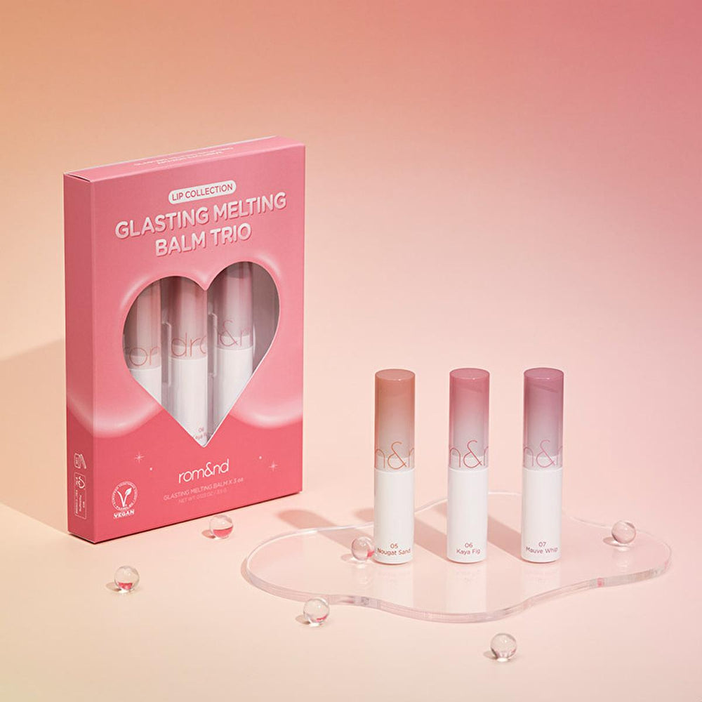 rom&nd Glasting Melting Balm Trio: Hydrating & Glossy Korean Lip Balm Set with Plant-Based Oils for Intense Moisturization rom&nd Lip Balm Trio: Hydrating, Glossy, & Colored Lip Care Lip balm set, Hydrating lip balm, Glossy lip balm, Colored lip balm, rom&nd melting balm, Korean lip balm, Tinted lip care, Moisturizing lip treatment, Lip care, Lip hydration, Glossy lips, Korean beauty, K-beauty, Plant-based lip balm, Trio of colors, Lightweight lip balm, Gift for her, Beauty essentials, Lip makeup, Lip treat