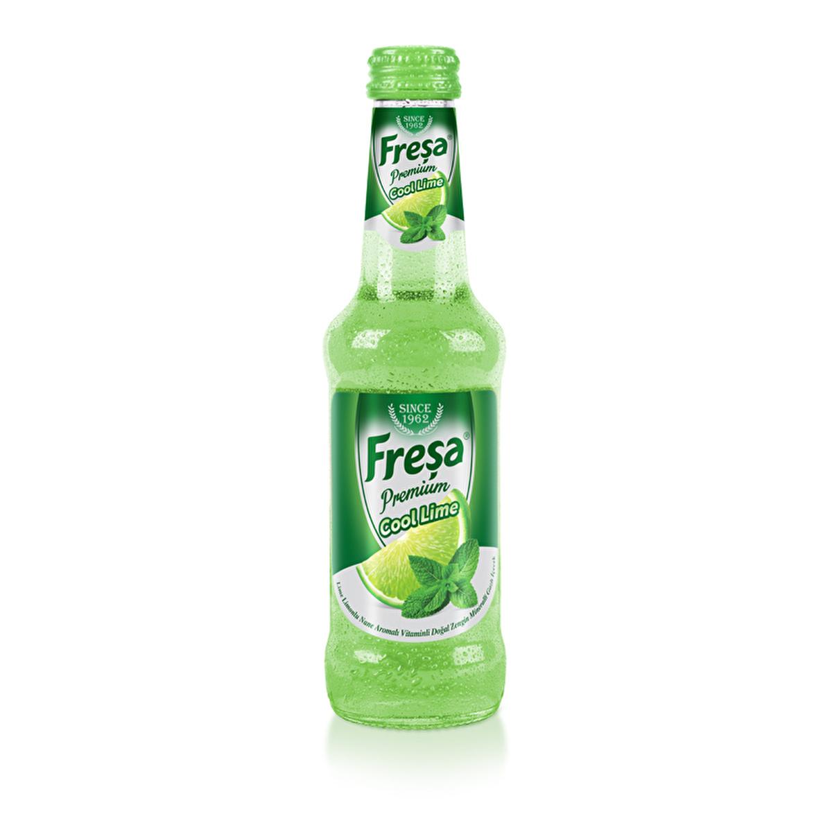 Freşa Premium Cool Lime Carbonated Soft Drink - Refreshing, Vitamin-Enriched, Natural Lime Flavor Beverage Freşa Premium Cool Lime - Refreshing Vitamin Drink carbonated soft drink, lime flavored drink, vitamin enriched beverage, natural ingredients drink, mineral rich soft drink, refreshing drink, cool lime flavor, fizzy drink, health-conscious, wellness, natural lime flavor, 250 ml packaging