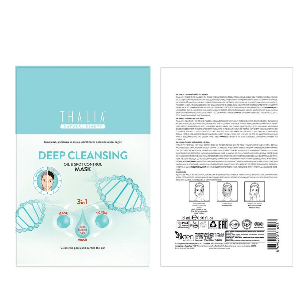 Thalia 3 in 1 Deep Cleansing Peeling Face Mask 15 ml