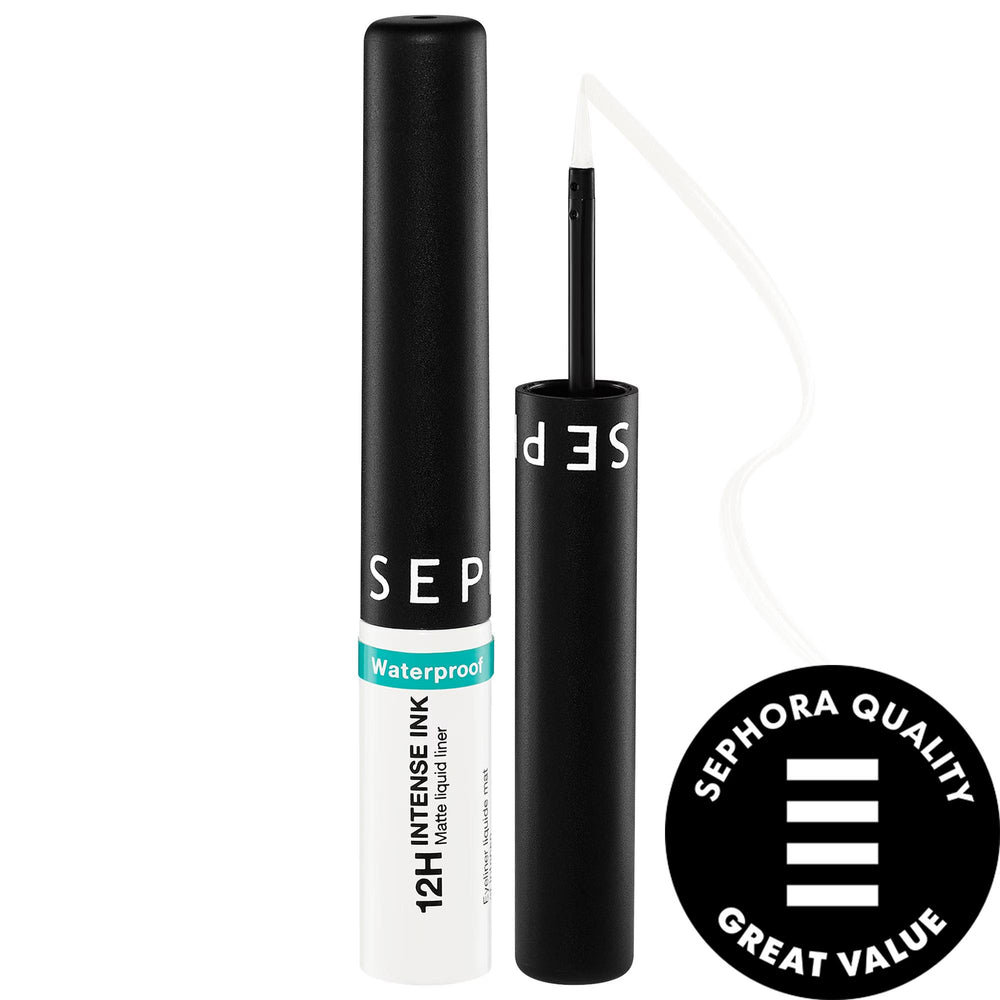 Intense Felt-Tip 12HR Liquid Waterproof Eyeliner by [Brand Name] - Long-Lasting, Cruelty-Free Cosmetic Intense Felt-Tip Waterproof Eyeliner - Long-Lasting & Cruelty-Free waterproof eyeliner, liquid eyeliner, felt-tip eyeliner, long-lasting eyeliner, cruelty-free cosmetics, makeup, eye makeup, cosmetics, beauty products, satin finish eyeliner, metallic finish eyeliner, precise eyeliner, durable eyeliner, ethical cosmetics