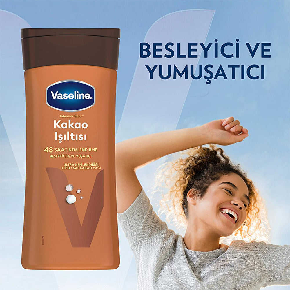 Vaseline Cocoa Glow Body Lotion - 48 Hour Moisturization, Ultra Hydrating Lipid Formula, Non-Greasy Texture for Dry - view 3