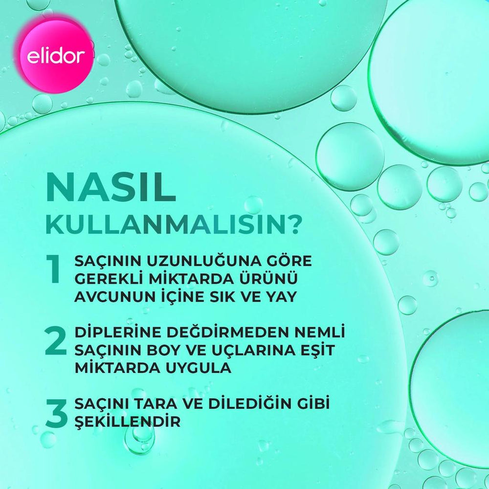 Elidor Belirgin Bukleler Şekillendirici Hair Treatment Cream Dalgal...