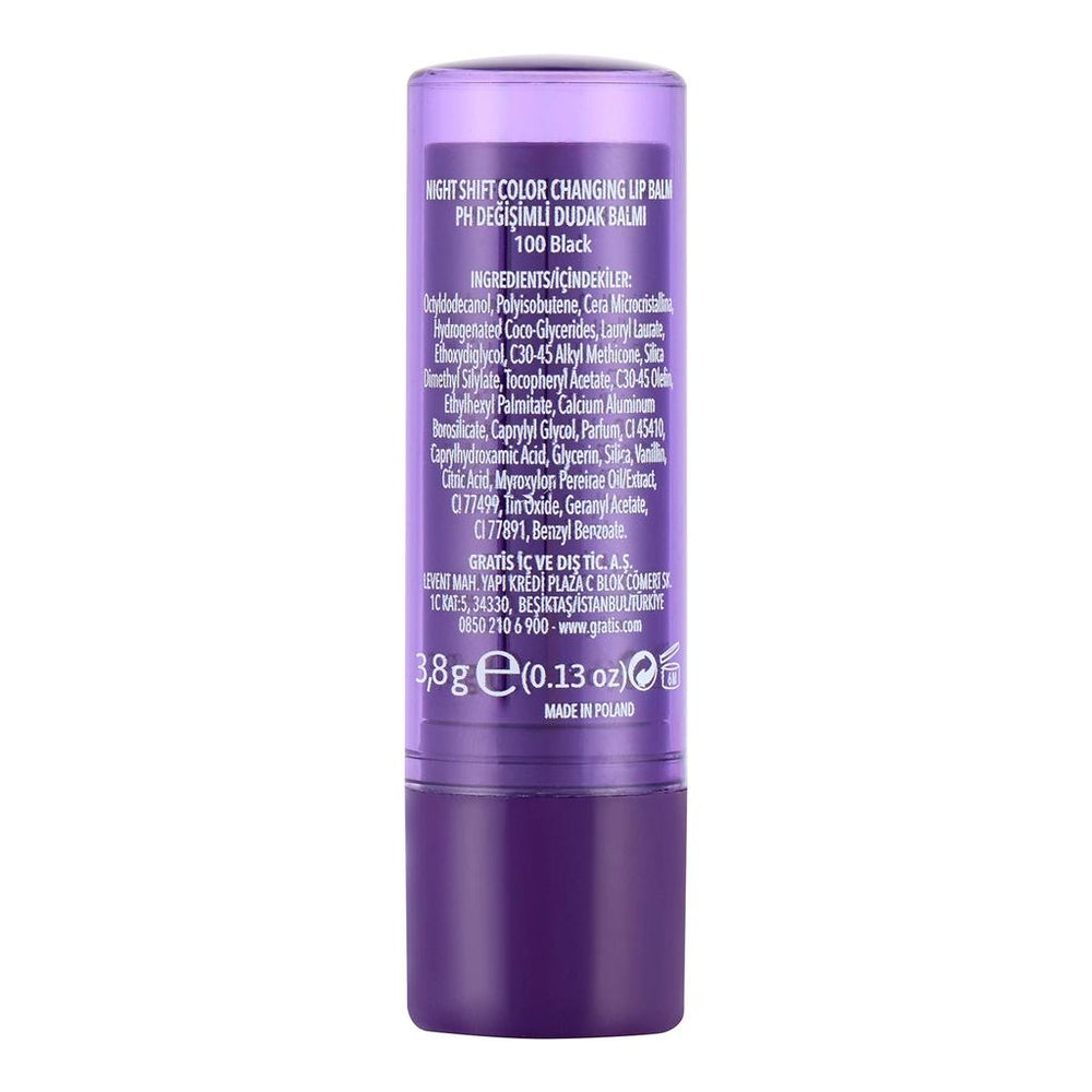 LYKD Night Shift Hydrating Lip Balm 100 Black for Soft Lips