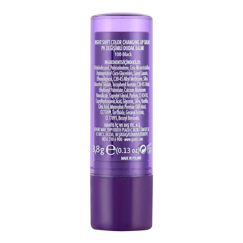 LYKD Night Shift Hydrating Lip Balm 100 Black for Soft Lips