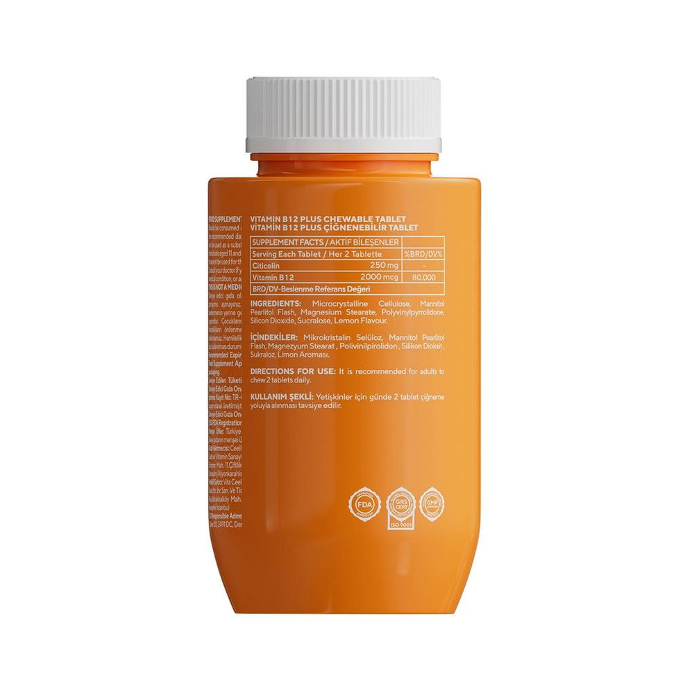 Vita Ceel Vitamin B12 Plus Chewable Sublingual Tablets 60 Count
