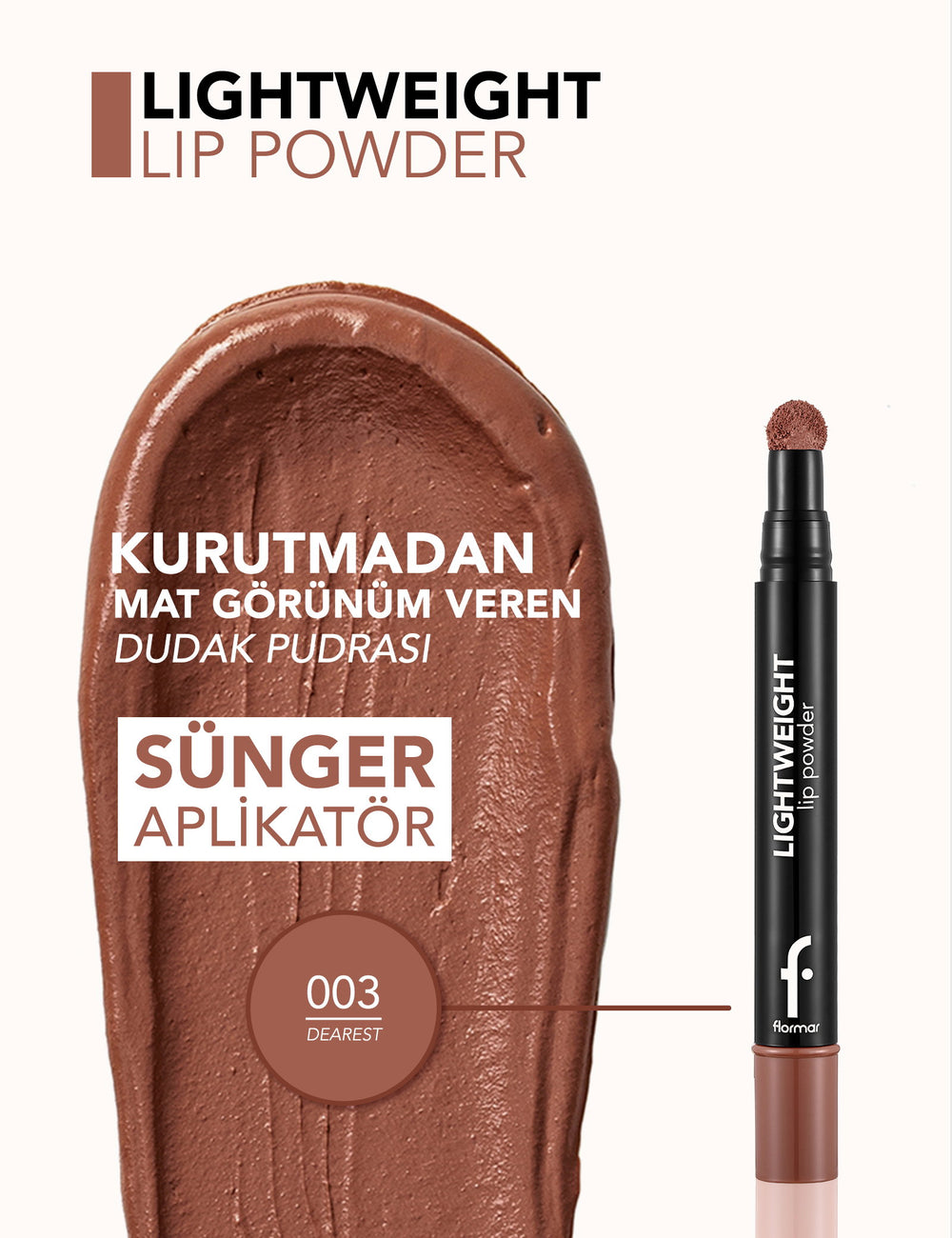 Flormar Lightweight Matte Lip Powder with Shea Butter