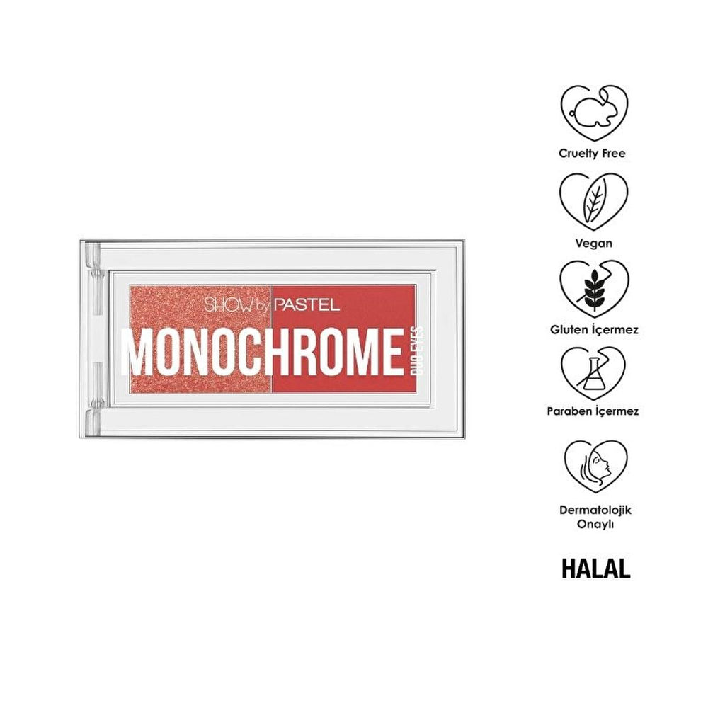 Show by Pastel Monochrome Duo Eyes Eyeshadow Palette - Cruelty-Free, Gluten-Free, Halal Certified Makeup - Modern, - view 3