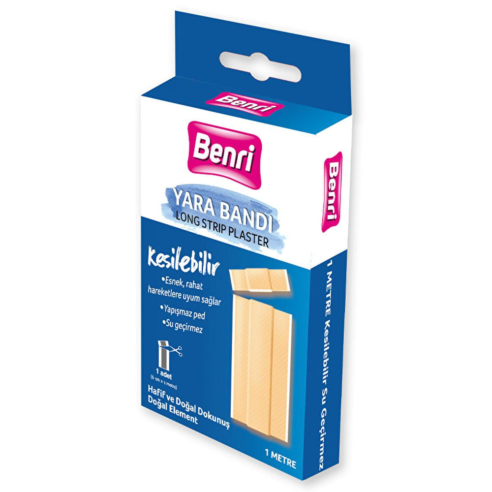 Benri Cuttable Bandage - Flexible, Waterproof & Latex-Free | 6cm x 1m - Hygiene Products