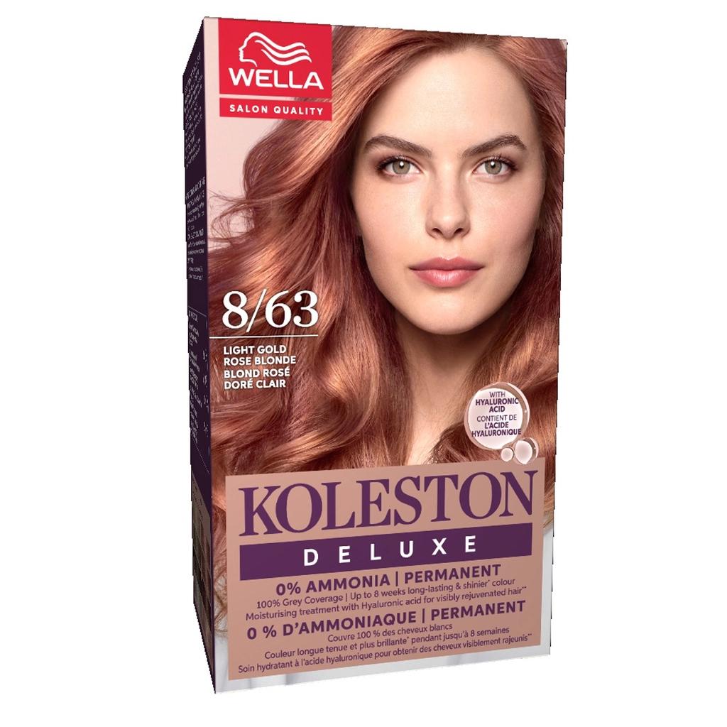 Wella Koleston Deluxe Ammonia-Free Hair Dye 8/63 Rose Gold