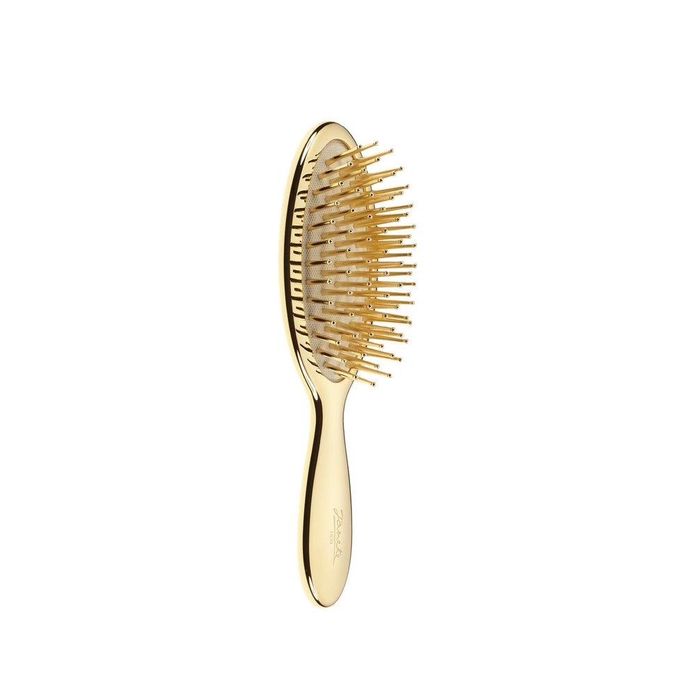 Janeke Gold Brush Air-Cushioned Hairbrush with Gold Tips
