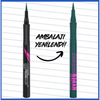 Maybelline Hyper Precise All Day Liquid Eyeliner - Precise, Long-Lasting, Jungle Green Maybelline Hyper Precise Liquid Eyeliner - Precise &amp; Long-Lasting liquid eyeliner, maybelline hyper precise, all day wear eyeliner, green eyeliner, precise makeup, cosmetics, eye makeup, long-lasting makeup, jungle green eyeliner, makeup for beginners, durable cosmetics