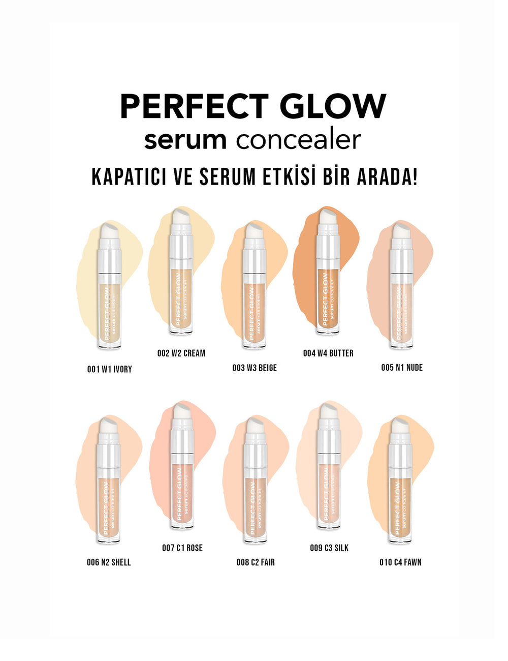 Flormar Perfect Glow Serum Concealer Radiant Finish 10ml