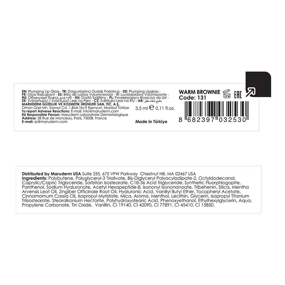 Maruderm Bitter Sweet Plumping Lip Gloss Warm Brownie