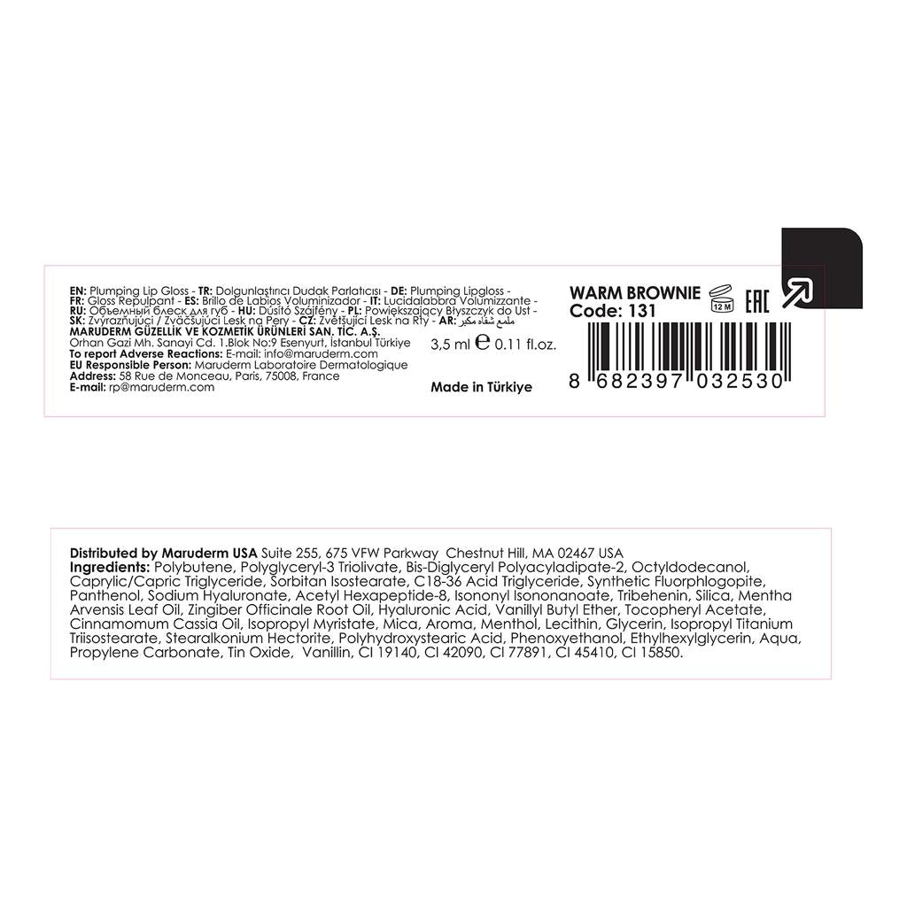 Maruderm Bitter Sweet Plumping Lip Gloss Warm Brownie