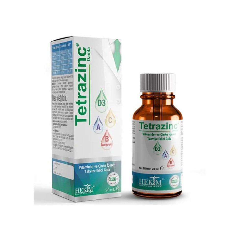 Tetrazinc - Vitamin & Zinc Dietary Supplement Drops for Overall Health & Wellness Tetrazinc Damla: Vitamin & Zinc Supplement Drops Tetrazinc Damla, Vitamin supplement, Zinc supplement, Dietary supplement drops, Health and wellness product, Nutritional supplements, Vitamin A, Vitamin C, Vitamin D, B Vitamins, Zinc, Dietary health, Wellness products, Supplement for adults, Nutritional health, Immune system support
