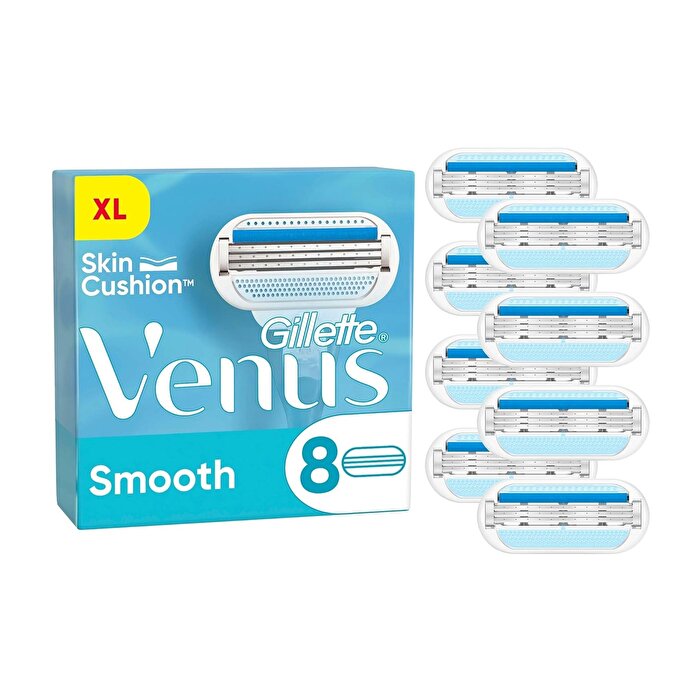 Gillette Venus Smooth Razor Blades 8 Count - For Women's Shaving - Hygiene Products