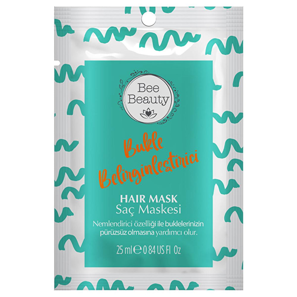 Bee Beauty Curl Defining Hair Mask: Enhance & Strengthen Curly Hair with Macadamia Oil & Panthenol - Single Use, Frizz Control Bee Beauty Curl Defining Mask: Frizz Control & Hydration curl defining hair mask, hair mask for curly hair, macadamia oil hair mask, pantenol hair mask, hair mask for defined curls, hair strengthening mask, frizz control hair mask, hair nourishment mask, curly hair care, hair mask single use, curl defining, curly hair, macadamia oil, panthenol, hair strengthening, frizz control, hai