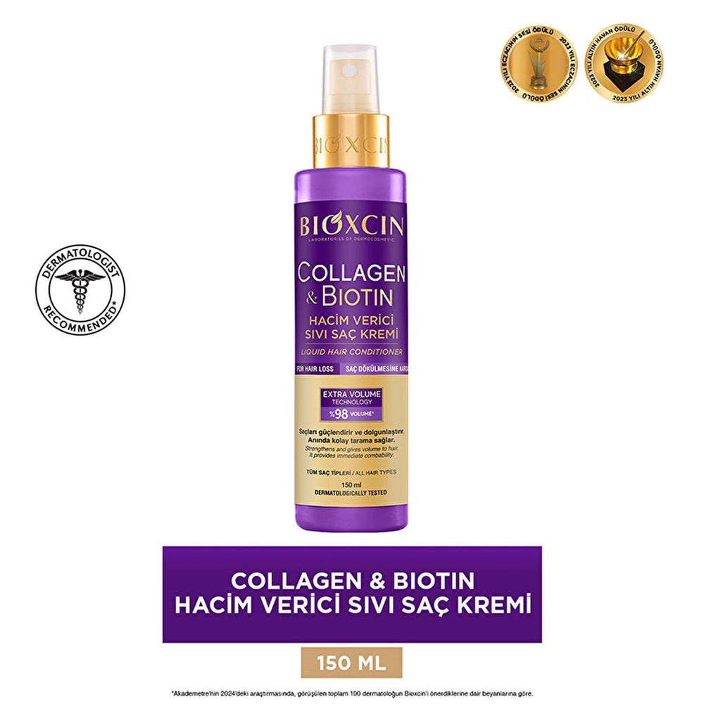 Bioxcin Collagen & Biotin Hair Cream - Strengthens, Nourishes, and Adds Volume to Thin Hair - view 3