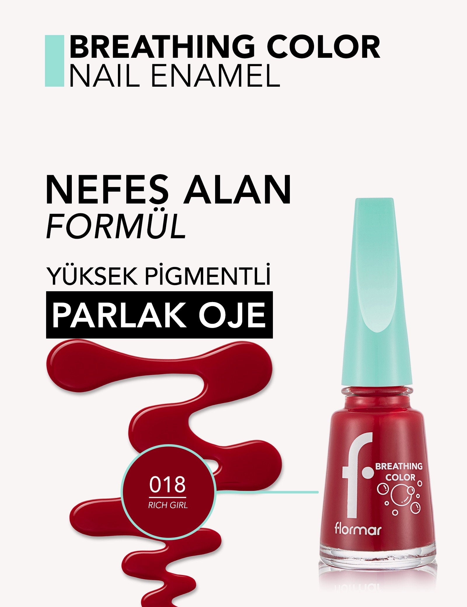 Flormar Breathing Color High Pigment Breathable Nail Polish
