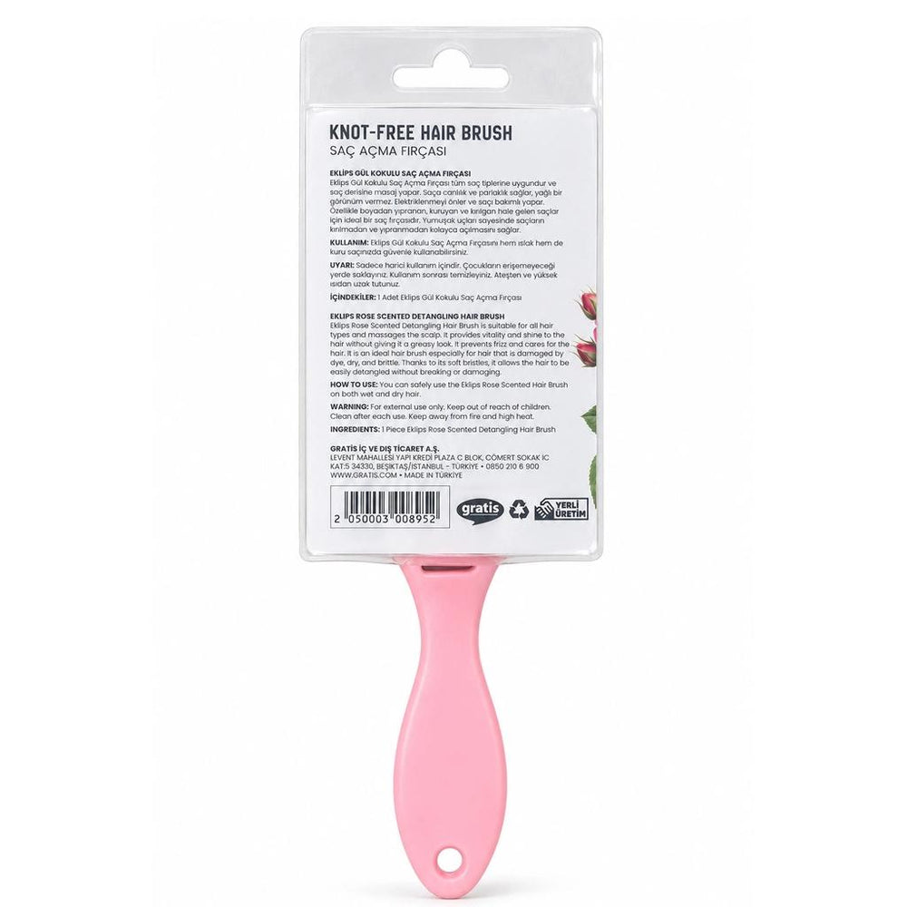 Eklips Rose Scented Detangling Hair Brush for Smooth Styling