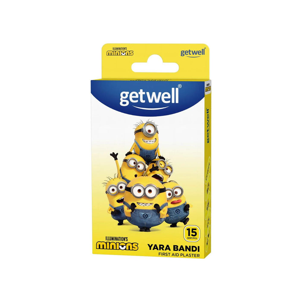 Getwell Minions Adhesive Bandages for Kids 15 Count