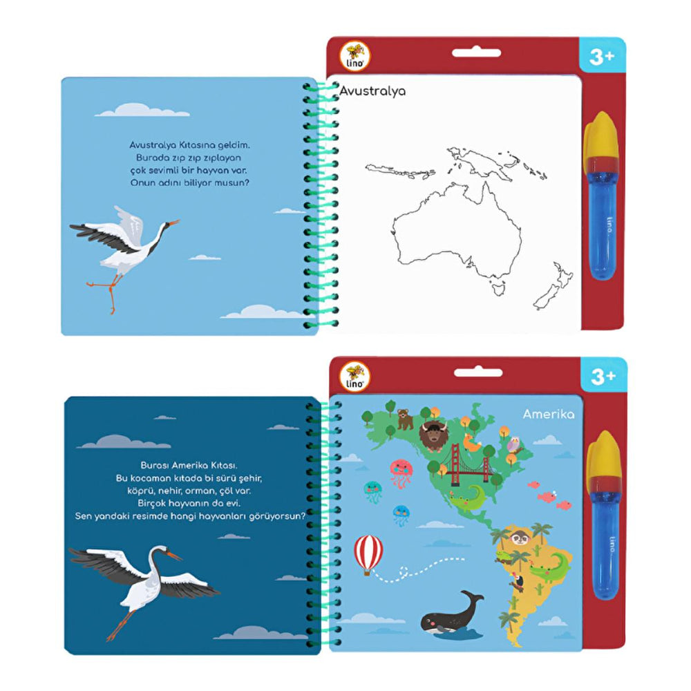 Lino Magic Coloring Book - Reusable Water-Based Art for Kids, Educational & Fun - Toy