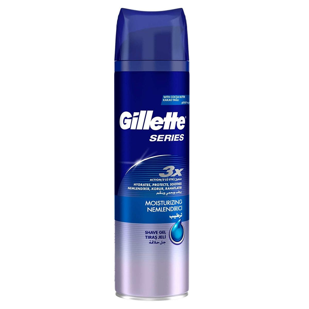 Gillette Series Moisturizing Shaving Gel for Men - 3-Layer Action Formula for Smooth Shaving, Sensitive Skin - Skin Care