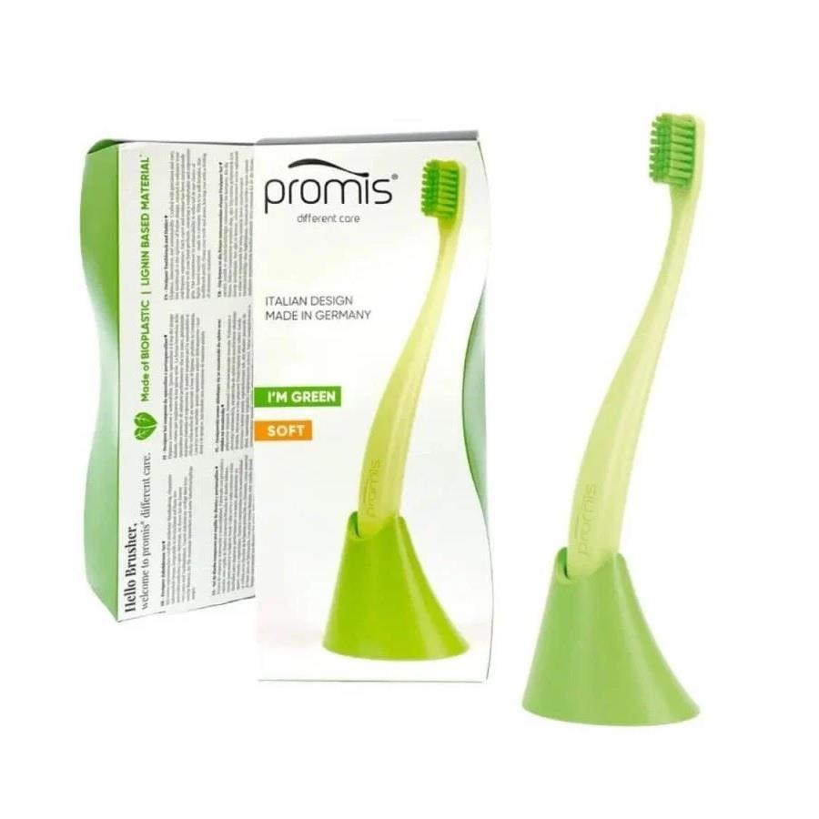 Promis Box Green Toothbrush &amp; Holder Set