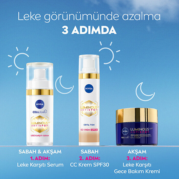 NIVEA Luminous630 Dark Spot CC Cream Medium Tone - SPF30 | 40ml