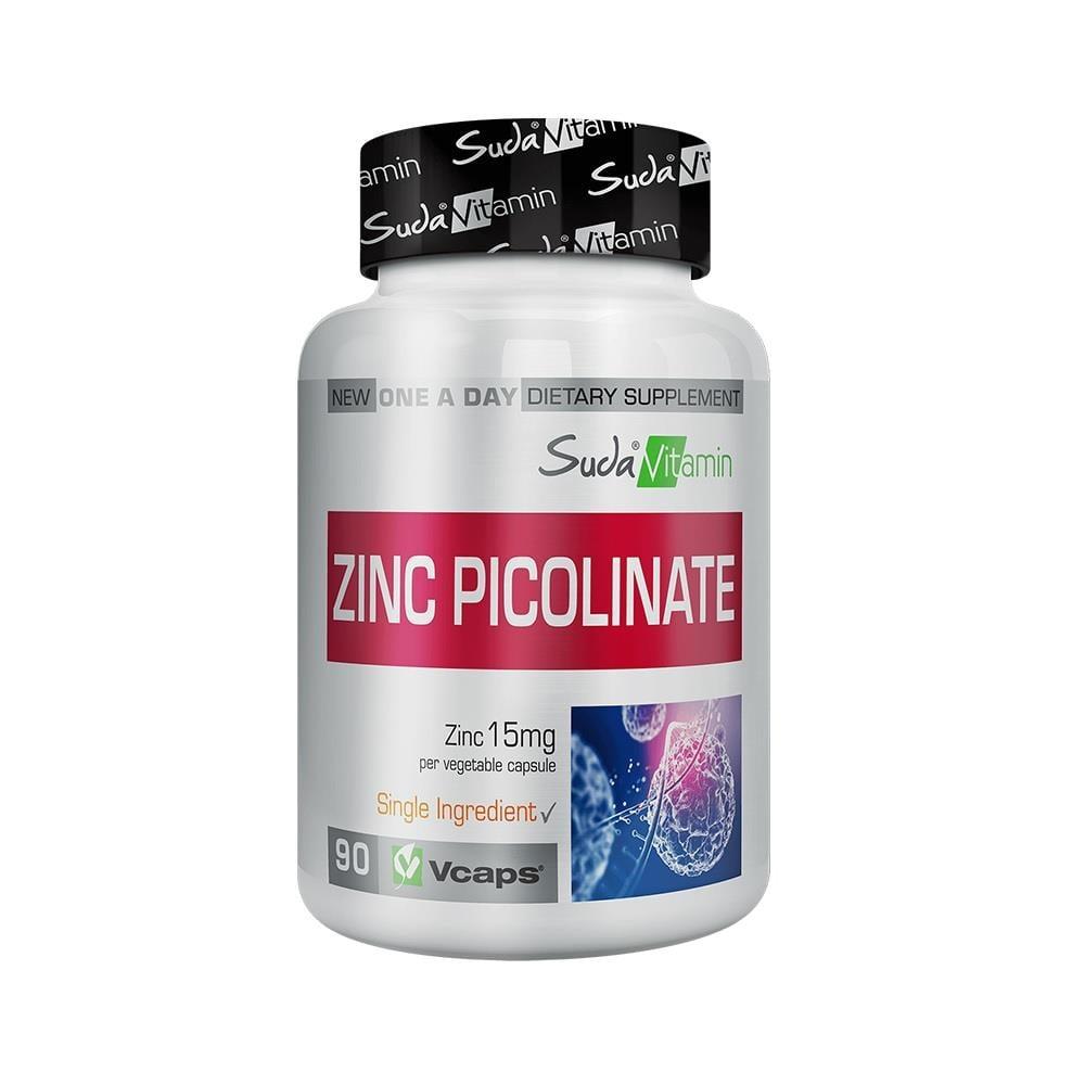 Suda Vitamin Zinc Picolinate 90 Capsules - Immune System Support & Bone Health Supplement Zinc Picolinate Supplement for Immune & Bone Health Zinc Picolinate supplement, Dietary zinc supplement, Immune system support, Zinc for bone health, Non-drug zinc capsules, Health supplements, Immune health, Bone health, Dietary supplements, Zinc deficiency, Zinc insufficiency, Suda Vitamin, Health and wellness