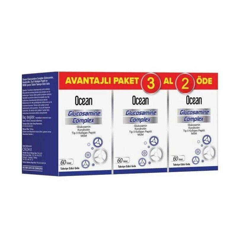 Ocean Nutrition Glucosamine Supplement for Joint Health Support - 3 for 2 Ocean Nutrition Glucosamine Complex for Joint Health Glucosamine Supplement, Joint Health Support, Chondroitin Supplement, MSM for Joints, Undenatured Type II Collagen, Joint Pain Relief, Osteoarthritis Support, Natural Joint Supplements, Joint Mobility, Athlete Supplements, Dietary Supplement