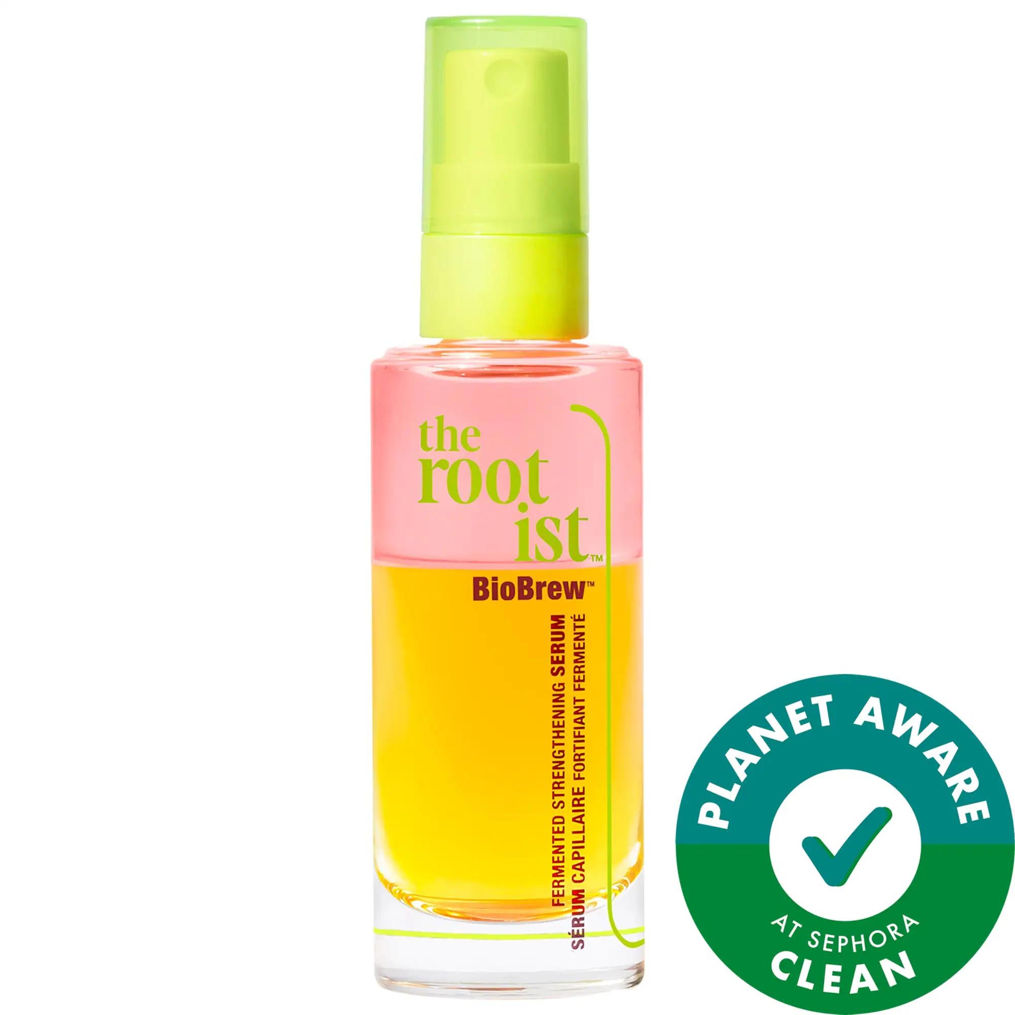Mini BioBrew™ Leave-In Hair Serum: Damage Repair, Frizz Control &amp; Heat Protection | Lightweight &amp; Clean Beauty Formula Mini BioBrew Leave-In Serum: Repair, Frizz Control &amp; Heat Protect leave-in hair serum, damage repair serum, frizz control serum, heat protection hair serum, scalp balancing serum, hair strengthening serum, clean beauty hair serum, Rootbiomic Ferment hair, hair serum for damaged hair, leave in conditioner for frizzy hair, hair serum, hair treatment, frizz control, heat protection, damage rep