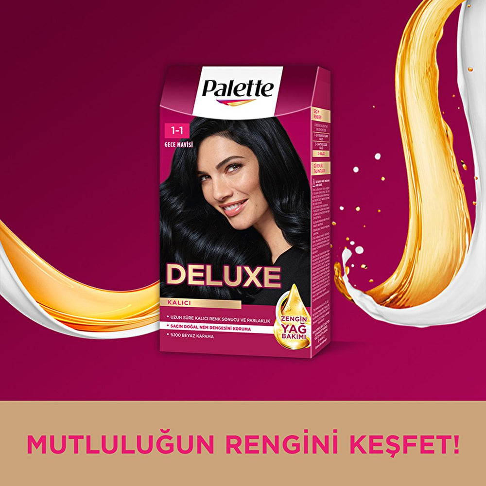 Palette Deluxe Gece Mavisi Hair Dye - Long-Lasting Vibrant Night Blue Hair Color with Nourishing Properties - view 9