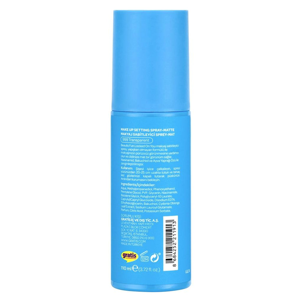 Beaulis Fun Locked On You Matte Makeup Setting Spray 110 ml