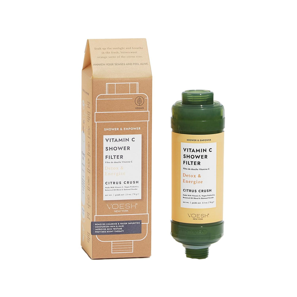 Voesh New York Vitamin C Shower Filter - Citrus Scented, Chlorine Neutralizing, Promotional Price Voesh Vitamin C Shower Filter - Citrus Scented Vitamin C shower filter, Citrus shower filter, Voesh New York shower products, Affordable shower filtration, Shower filter for skin and hair health, Water purification, Shower accessories, Skin care, Hair care, Wellness products, Citrus scented shower, Chlorine neutralizing shower filter, Promotional shower filters