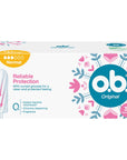 O.B Original Normal Tampon - Reliable Menstrual Hygiene for Normal to Heavy Flow Days - Hygiene Products