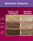 Palette Deluxe Hair Dye - Long-Lasting Nourishing Küllü Açık Sarı Color by Palette Palette Deluxe Hair Dye - Long Lasting & Nourishing hair dye, long-lasting hair color, nourishing hair dye, Palette Deluxe Saç Boyası, Küllü Açık Sarı hair color, hair care, hair coloring, cosmetic, beauty product, Palette hair dye, nourishing hair color, vibrant hair color, healthy hair