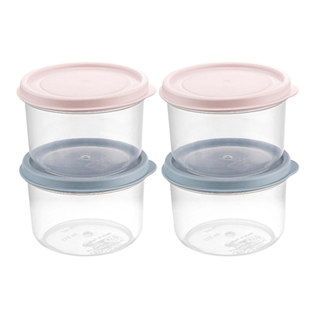 Bee Home Storage Container Set - 4 Piece, Dishwasher Safe, Polypropylene Containers for Breast Milk and Baby - Baby Care