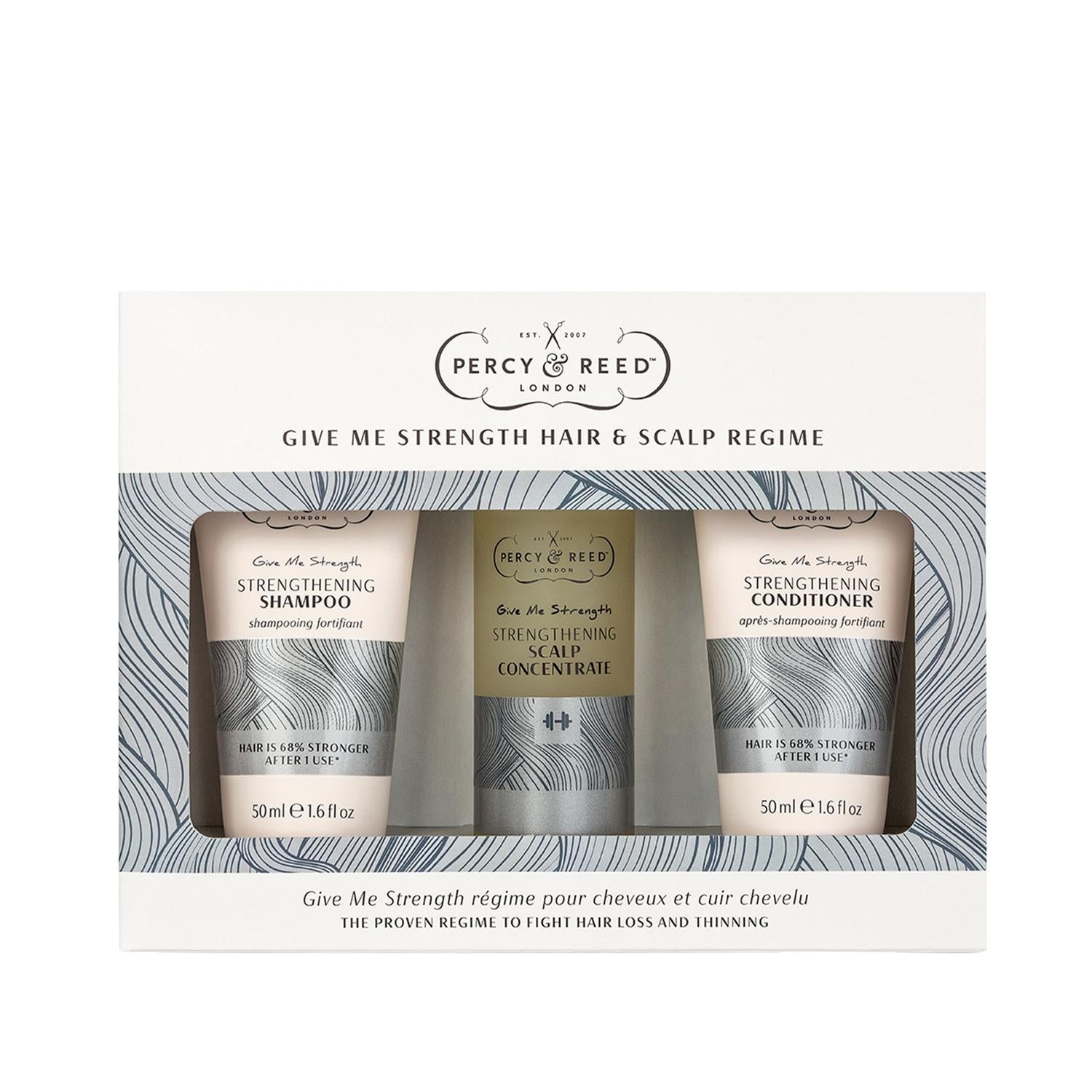 Percy & Reed Give Me Strength Hair & Scalp Care Set: Strengthen Hair, Prevent Hair Loss, and Promote Healthy Scalp Percy & Reed Hair Strengthening Set: Healthy Scalp, Prevent Hair Loss hair strengthening set, scalp care set, hair and scalp treatment, hair growth products, Percy & Reed, Give Me Strength, hair loss prevention, thinning hair treatment, hair care, scalp care, hair strengthening, healthy scalp, hair breakage, hair thinning, hair growth, hair treatment, scalp treatment, best hair set, beauty, per