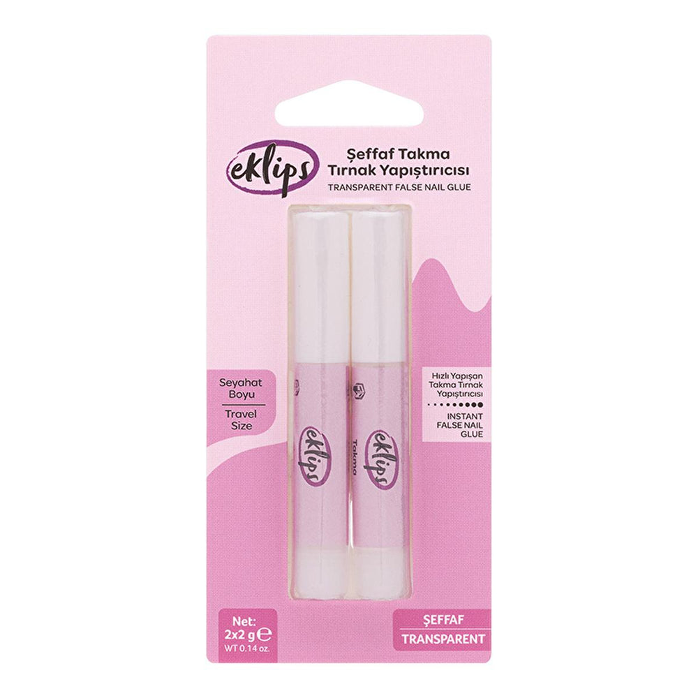 Eklips Strong Artificial Nail Adhesive: Secure, Long-Lasting False Nail Glue - Convenient 2 x 2gr Pack for Easy, Hygienic Application Eklips Artificial Nail Adhesive: Strong Hold, Easy Application artificial nail adhesive, false nail glue, nail glue, takma tırnak yapıştırıcısı, strong nail adhesive, nail extension glue, nail tip adhesive, best nail glue for acrylic nails, artificial nails, nail extensions, nail art, nail care, beauty, cosmetics, manicure, pedicure, hygienic, travel-friendly, easy applicatio