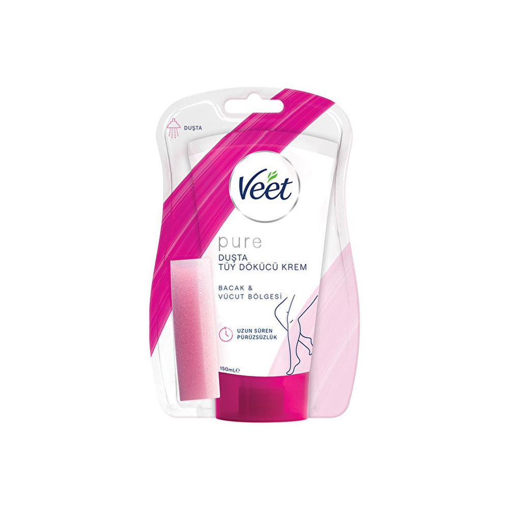 Veet Pure Hair Removal Cream - Ammonia-Free, Quick 4-6 Min Application, Sensitive Skin Friendly - Hair Reducing Products