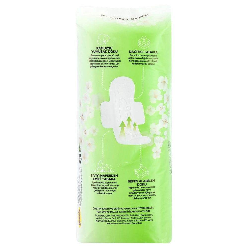 Benri Ultra Cotton Sanitary Pads Long 16 Count