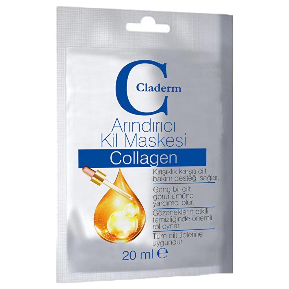 Claderm Collagen Clay Face Mask for All Skin Types - 0.68 fl oz - Face Mask