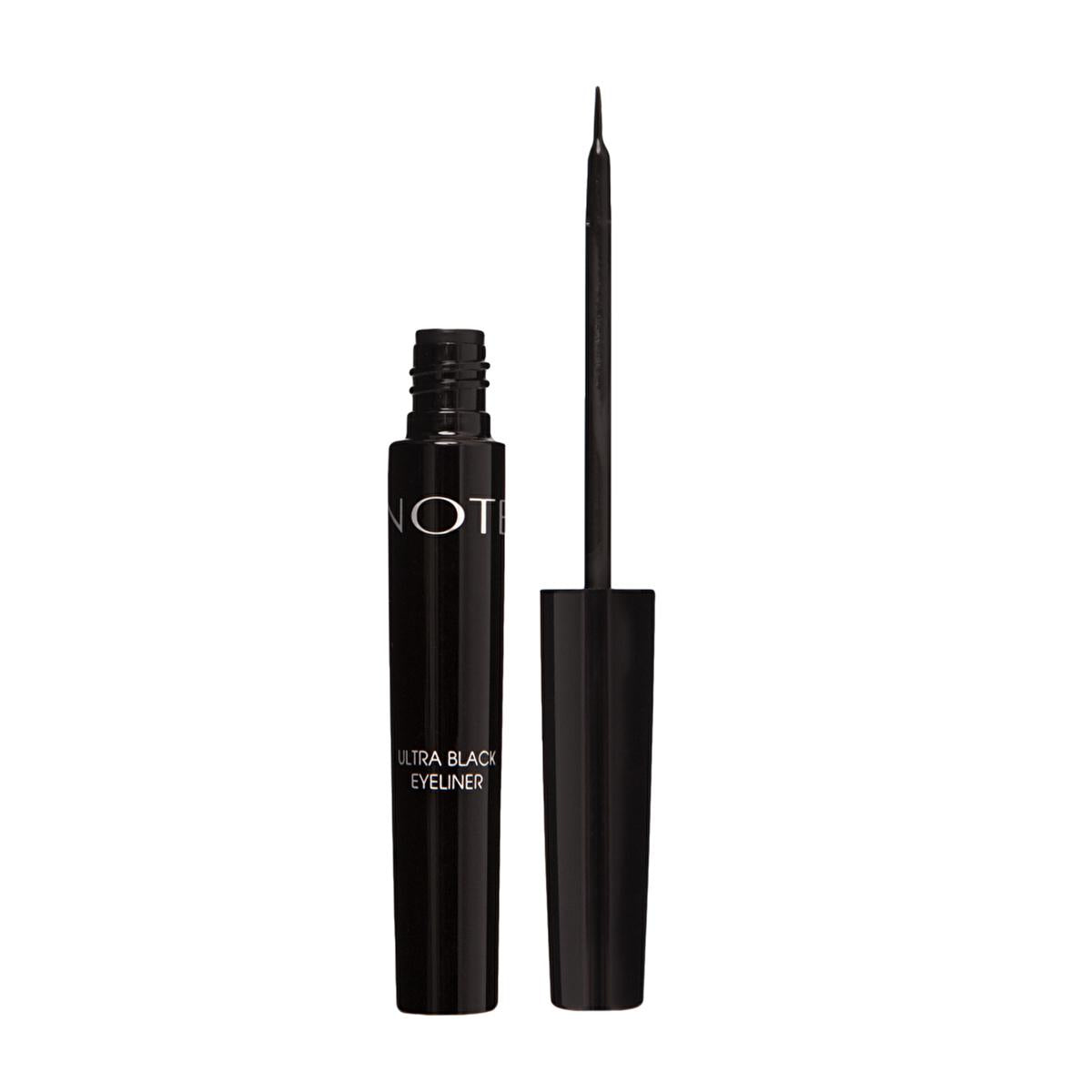 Note Ultra Black Eyeliner - Precise Liquid Eyeliner for Sensitive Eyes - Paraben-Free, Dermatologically Tested Note Ultra Black Eyeliner - Precise & Nourishing black eyeliner, liquid eyeliner, sensitive eyes makeup, paraben-free cosmetics, dermatologically tested products, makeup for sensitive eyes, eyeliner for contact lens wearers, nourishing eyeliner, precise eyeliner, intense black eyeliner, cosmetic products, eye makeup, beauty products