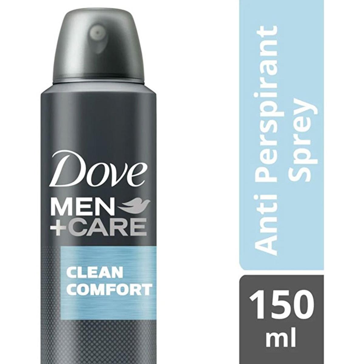 Dove Men+Care Clean Comfort Antiperspirant Deodorant Spray - 48-Hour Sweat Protection, Moisturizing Cream, Alcohol-Free for Sensitive Skin Dove Men+Care Deodorant Spray - 48hr Protection Men's Deodorant Spray, Antiperspirant Deodorant, Sweat Protection, Body Odor Protection, Sensitive Skin Deodorant, Moisturizing Deodorant, Alcohol-Free Deodorant, Long-Lasting Deodorant, Fresh Fragrance, Gentle Deodorant, Active Men's Care, Personal Care, Hygiene Products