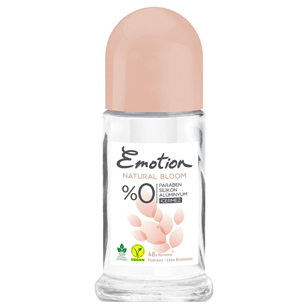 Emotion Natural Bloom Roll-On Deodorant - Natural, Vegan, Aluminum-Free Odor Protection for Women - Deodorant
