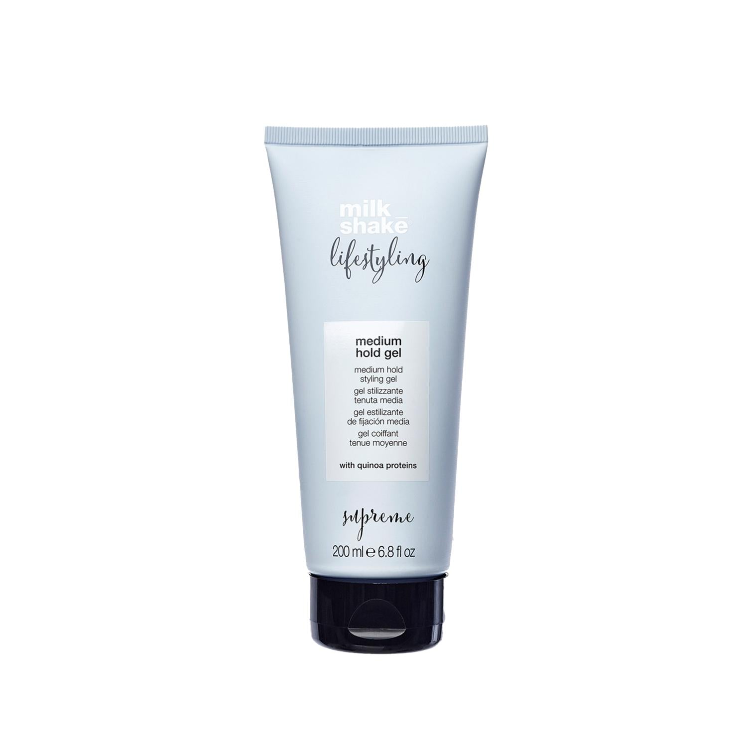 milk_shake Lifestyling Medium Hold Gel 200 ml - Styling Hair with Versatile Hold milk_shake Medium Hold Gel 200ml - Best Hair Styling Gel milk_shake hair gel, medium hold hair gel, hair styling products, 200 ml hair gel, Lifestyling hair care, hair gel for men, hair gel for women, styling hair products, hair care products, medium hold styling gel, versatile hair gel