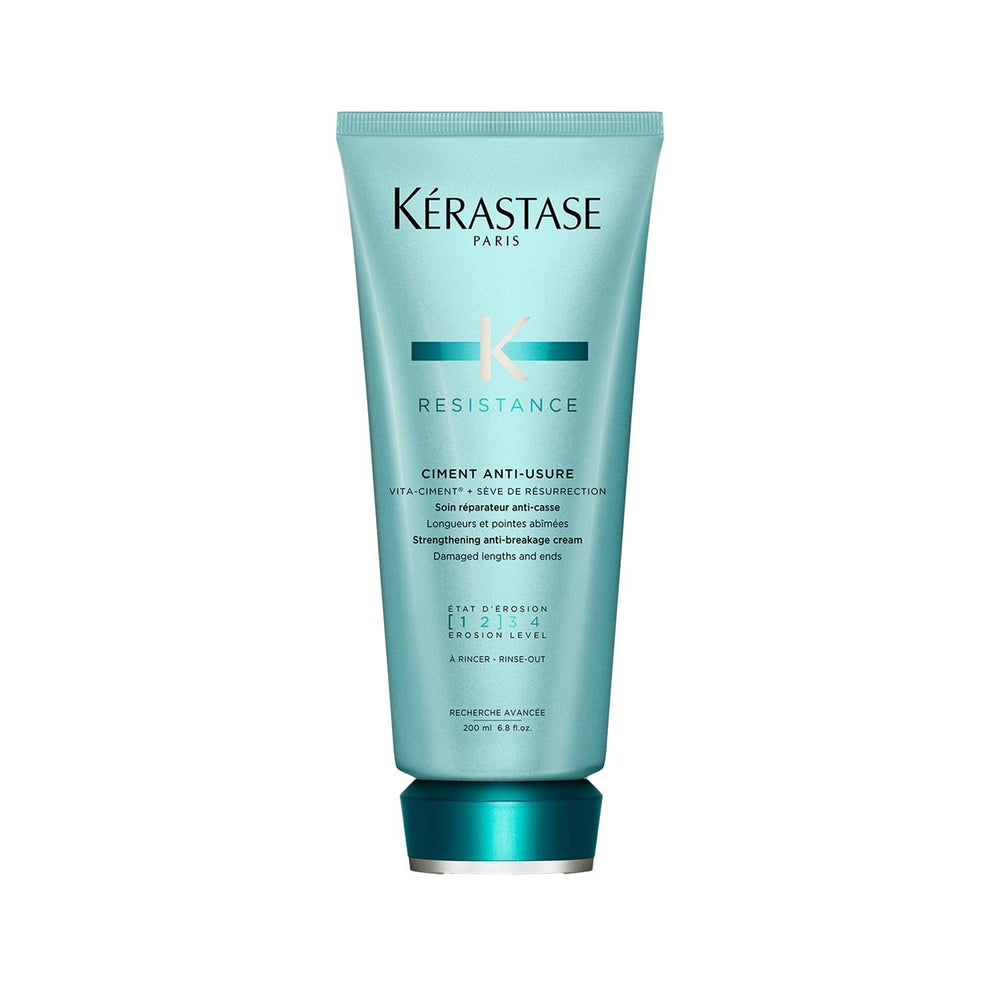 Kerastase Resistance Reconstruction Ciment Anti-Usure - Nourishing Rinse-Out Hair Cream for Damaged Hair, 200ml - Hair Mask