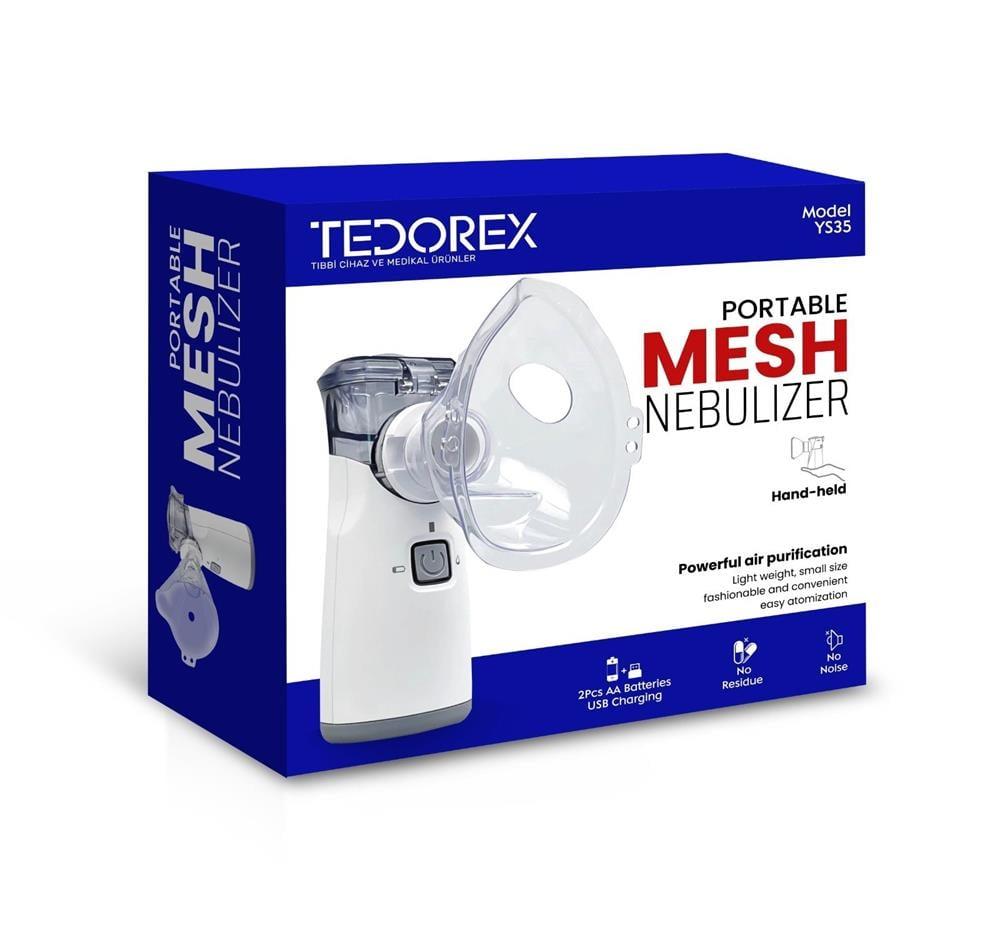 tedorex portable mesh nebulizer, tedorex nebulizer in use, portable nebulizer features Tedorex Portable Mesh Nebulizer - YS35 Tedorex Portable Mesh Nebulizer - YS35 tedorex, portable-nebulizer, mesh-nebulizer, asthma-relief, copd-treatment, chronic-laryngitis, allergy-relief, respiratory-health, ai-generated, healthcare-products