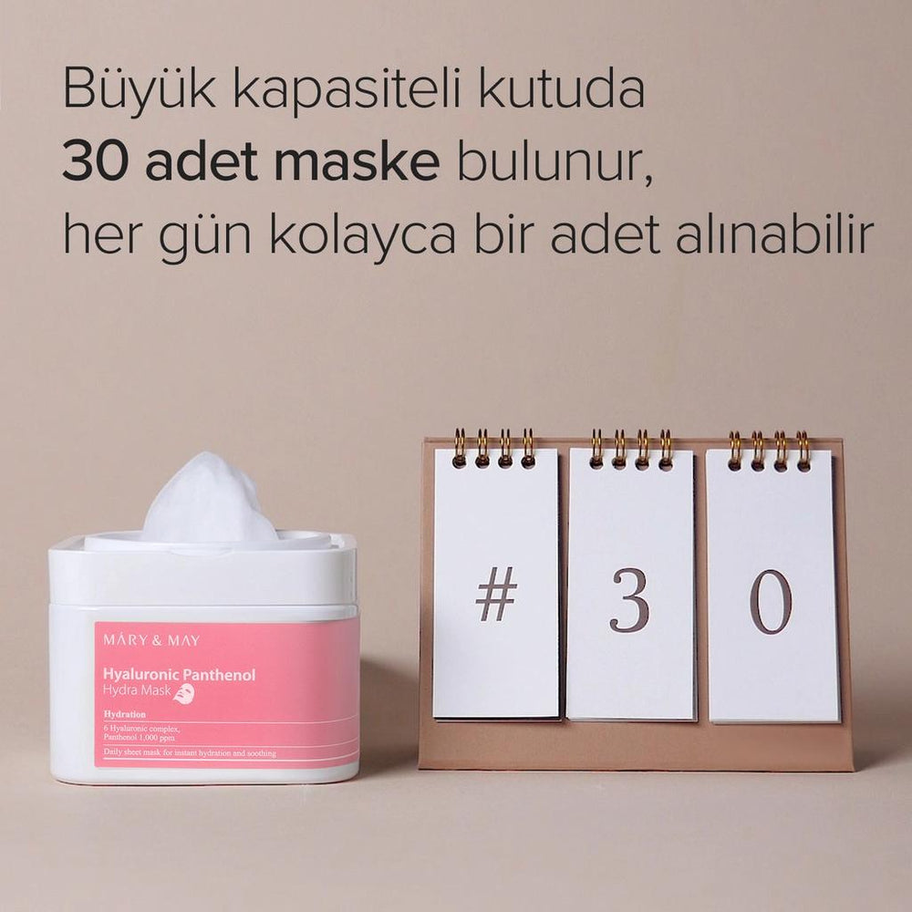 Mary & May Hyaluronic Acid & Panthenol Face Mask 30 Sheets